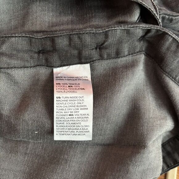 Chico’s Denim Tencel Step-Hem Tunic Top Women’s Size 3, XL Relaxed Fit NEW - Picture 8 of 8